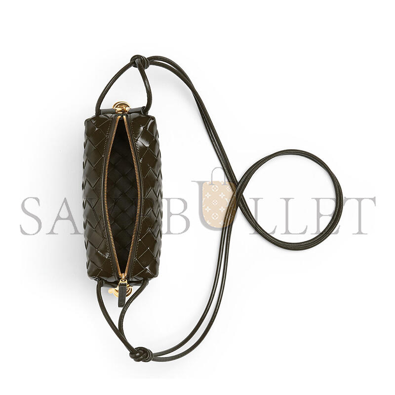 BOTTEGA VENETA MINI LOOP INTRECCIATO LEATHER CAMERA BAG 736125 (17*10*6cm)